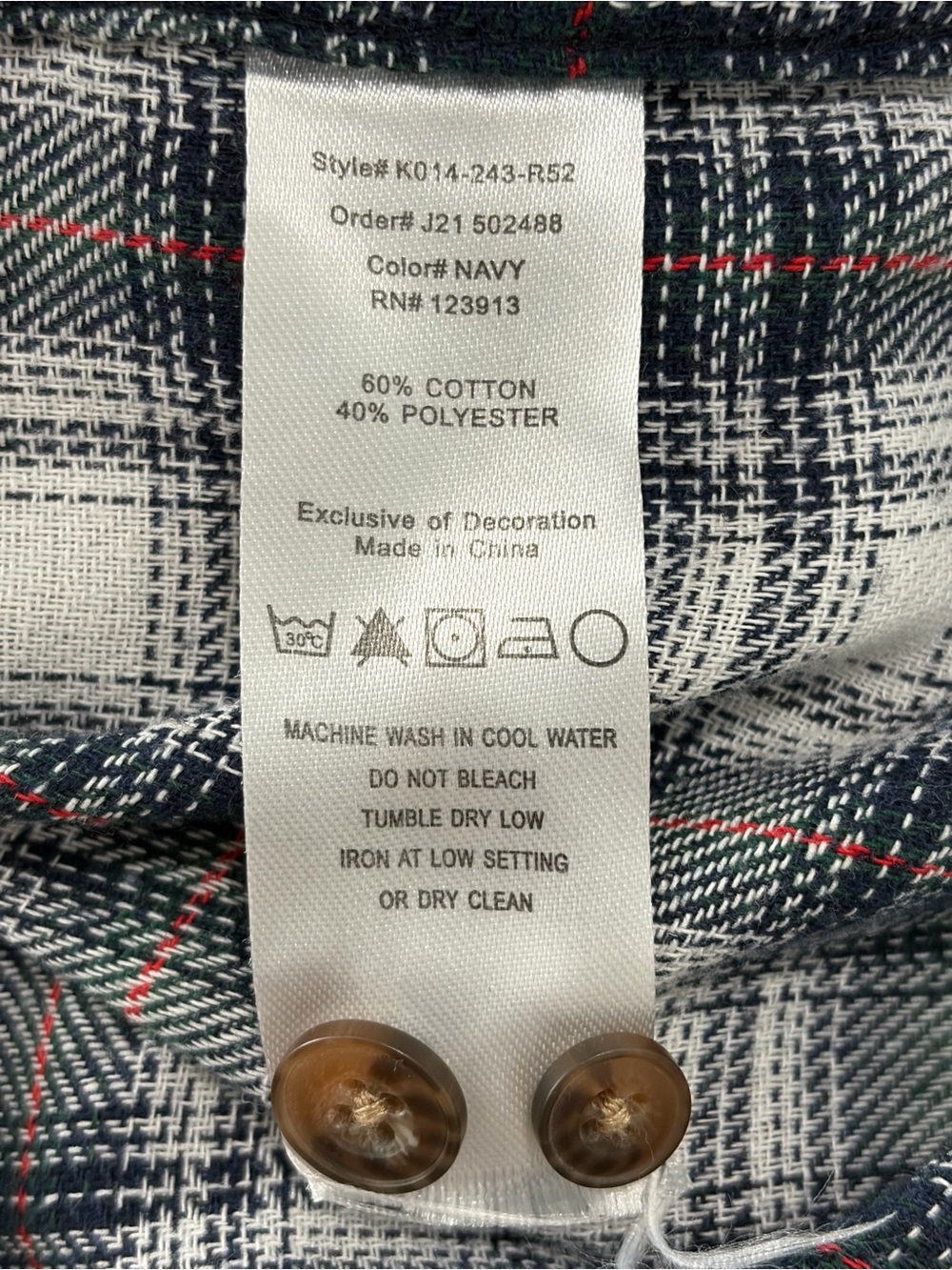 Jachs Classic Recycled Flannel Plaid Button-Down Shirt (M) - Picture 4 of 8